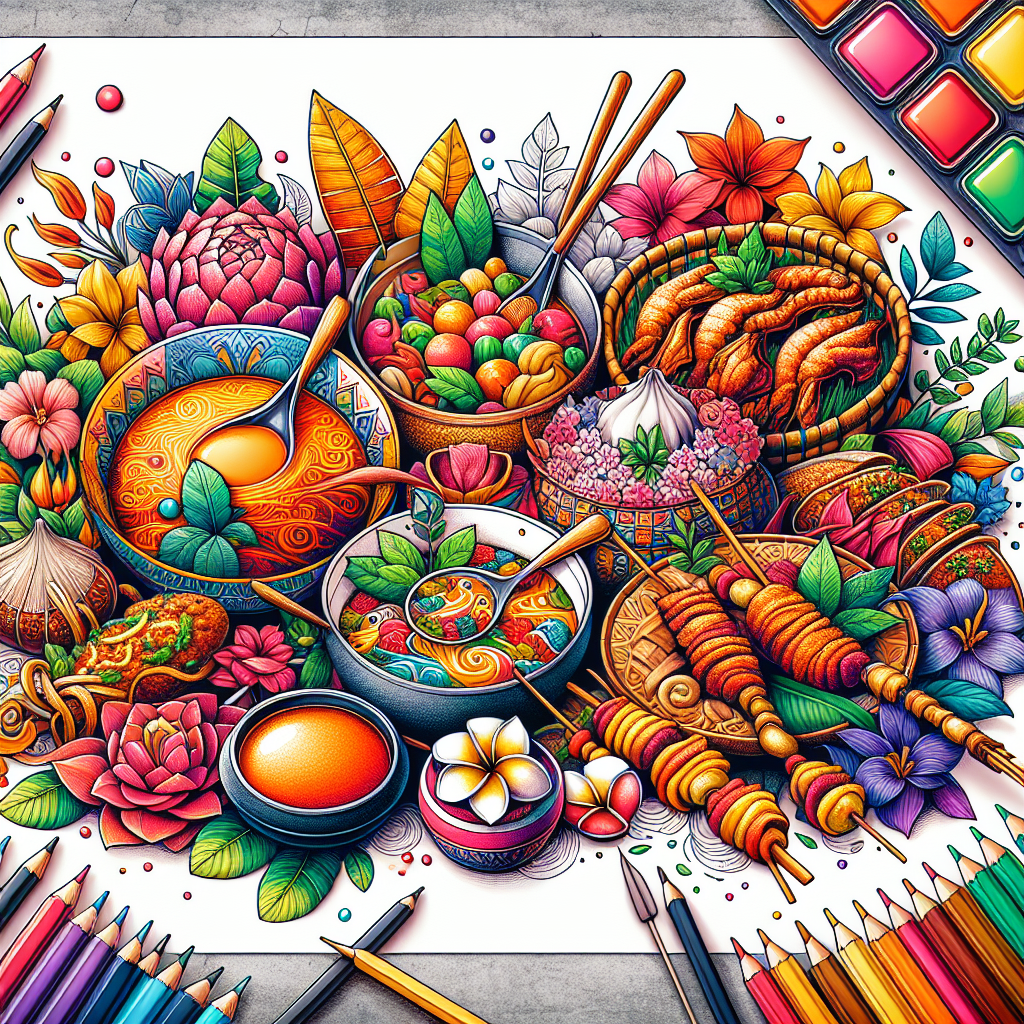 Teknik Kreatif dalam Mewarnai Gambar Makanan Tradisional Indonesia untuk